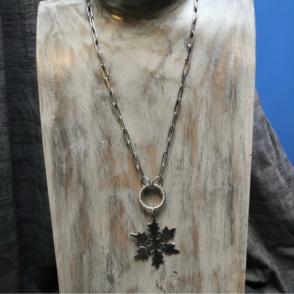 Sterling Snowflake Necklace - Picture 2 of 6